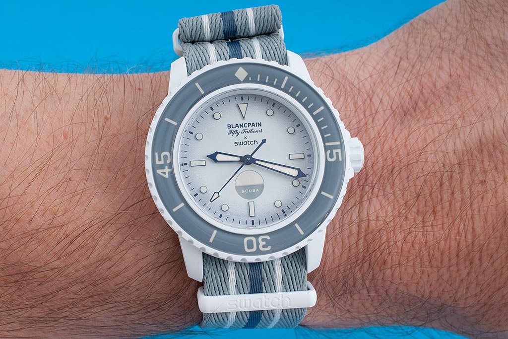 Blancpain Swatch 50 Fathoms Antarctic Ocean Watch Review SO35S100 