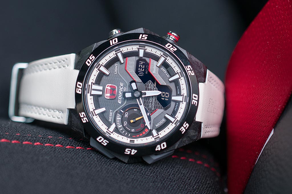 Casio Edifice Honda Type R Edition Watch Review - ECB2200HTR1A - StrapHabit