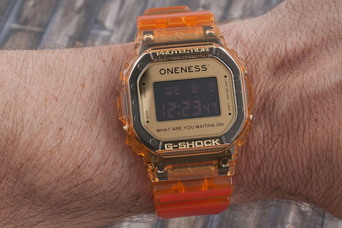 Casio G-Shock x Oneness Kentucky Bourbon DW5600 Series Watch Review (DW5600ONS234) - StrapHabit