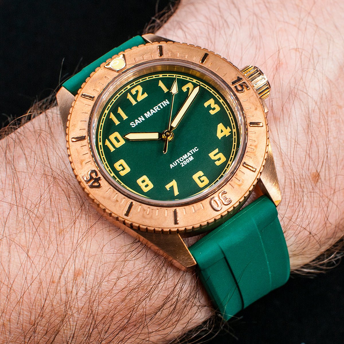 San Martin Bronze Water Ghost Watch Review (SN040-Q) - StrapHabit