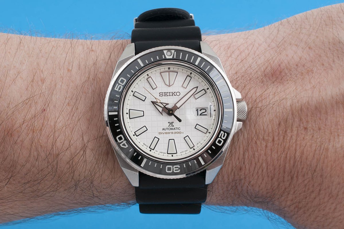 Seiko Prospex White King Samurai Watch Review (SRPE37) - StrapHabit