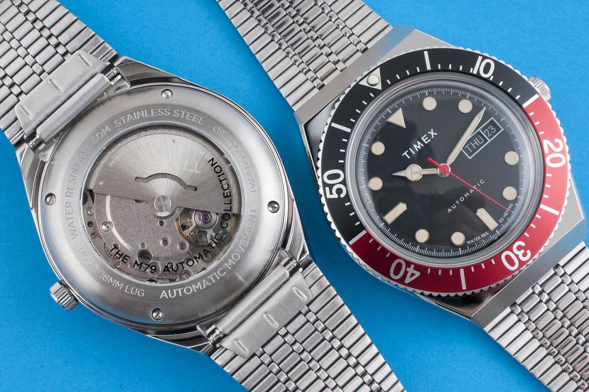 Timex M79 Automatic Watch Review - Red/Black TW2U83400ZV and Blue/Black TW2U29500ZV - StrapHabit