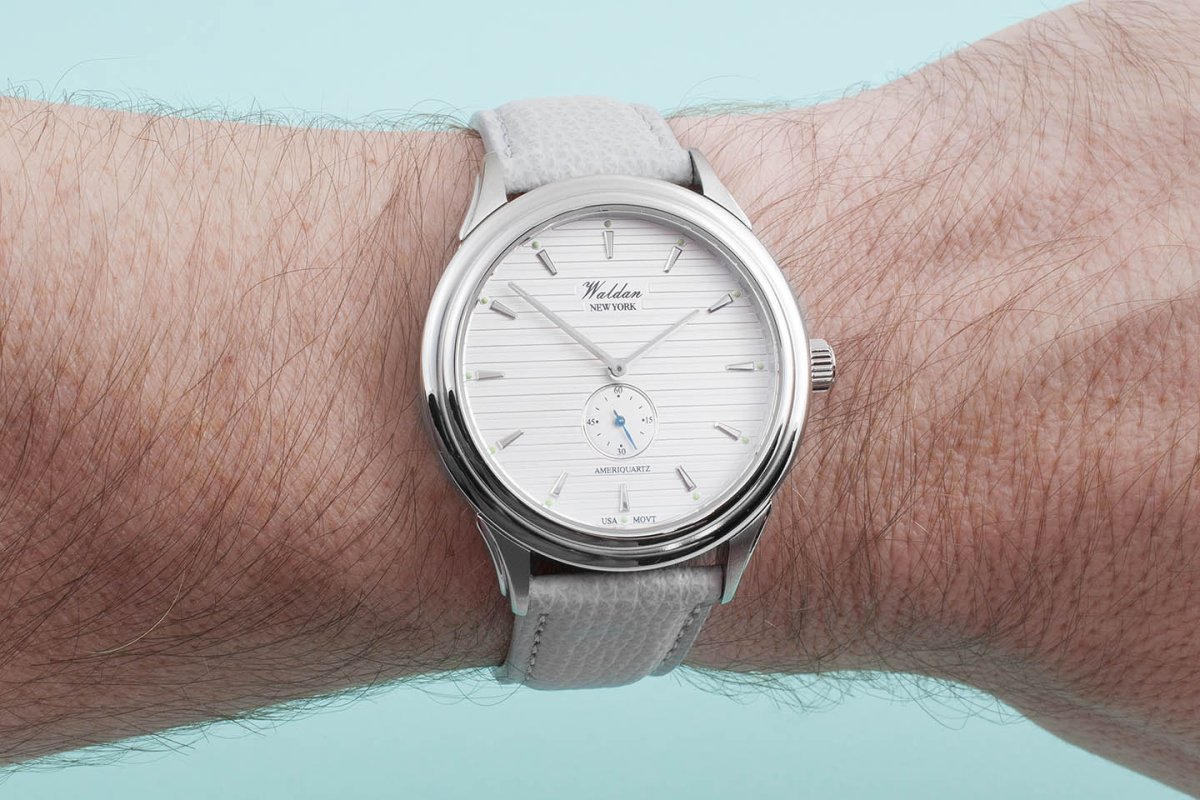 Waldan Heritage Sportline Silvered White Watch Review (0196SA) - StrapHabit
