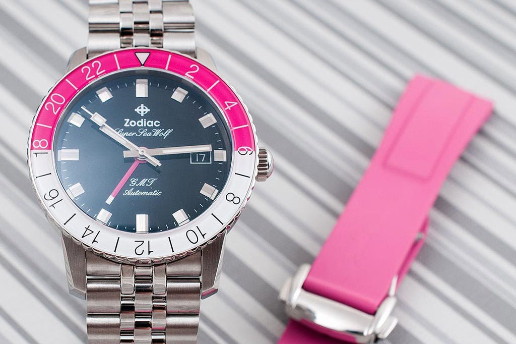 Win a Zodiac Super Sea Wolf Pink GMT - ZO9416 Watch Review - StrapHabit