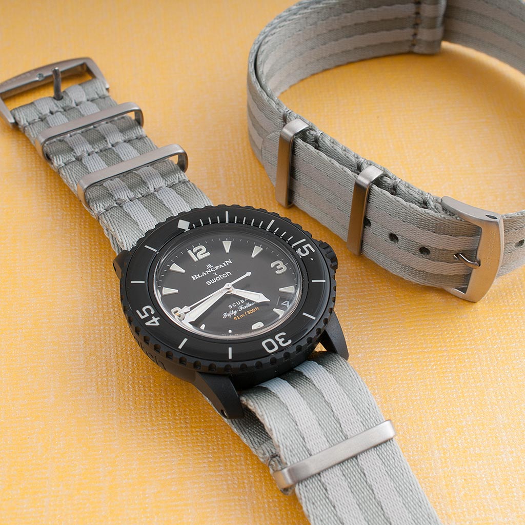 Seat Belt Pass Through Military Style Watch Straps