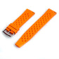 Tropical retro vintage replacement watch strap band FKM rubber tropic 19mm 20mm 21mm 22mm orange