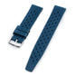 Tropical retro vintage replacement watch strap band FKM rubber tropic 19mm 20mm 21mm 22mm blue camo camouflage