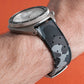 Tropical retro vintage replacement watch strap band FKM rubber tropic 19mm 20mm 21mm 22mm gray grey camo camouflage