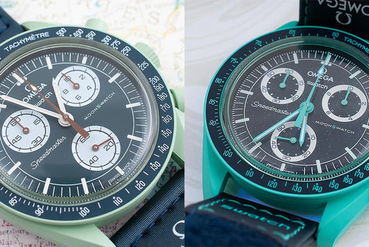 Omega x Swatch Moonswatch Earth vs. Polar Lights Watch Review and Differences?