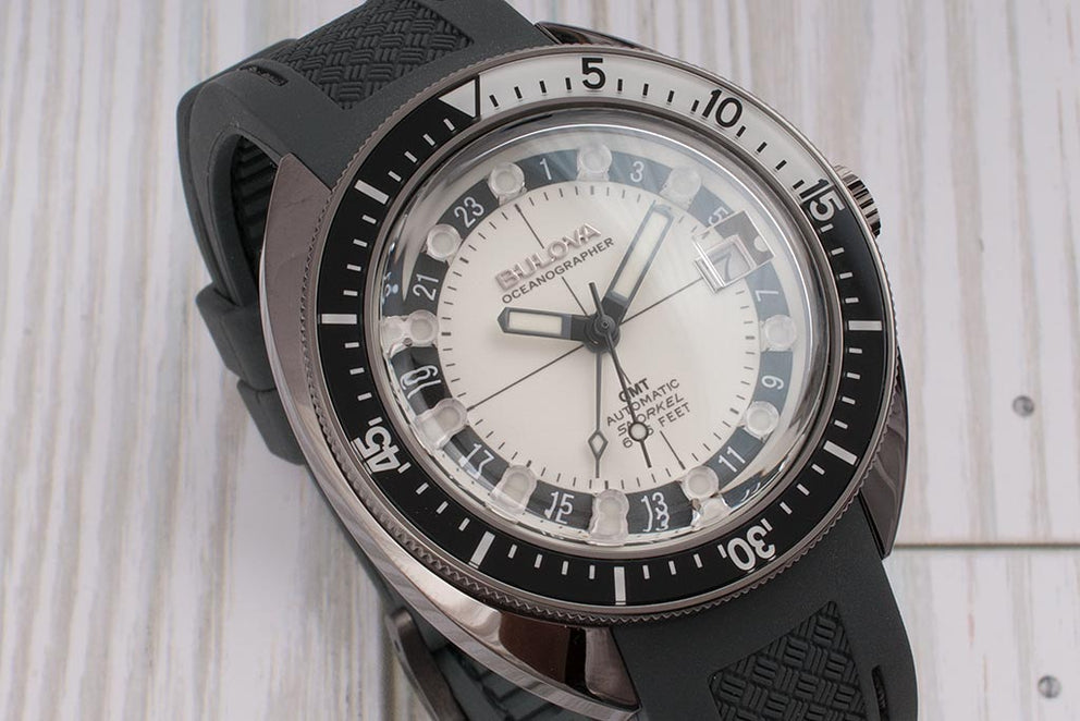 Bulova Oceanographer GMT Lume Dial Watch Review 98B407