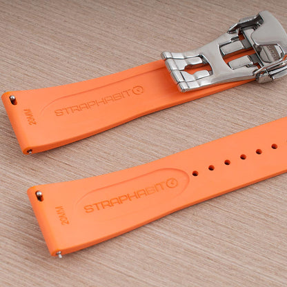 Deployant FKM Rubber Quick Release Watch Straps