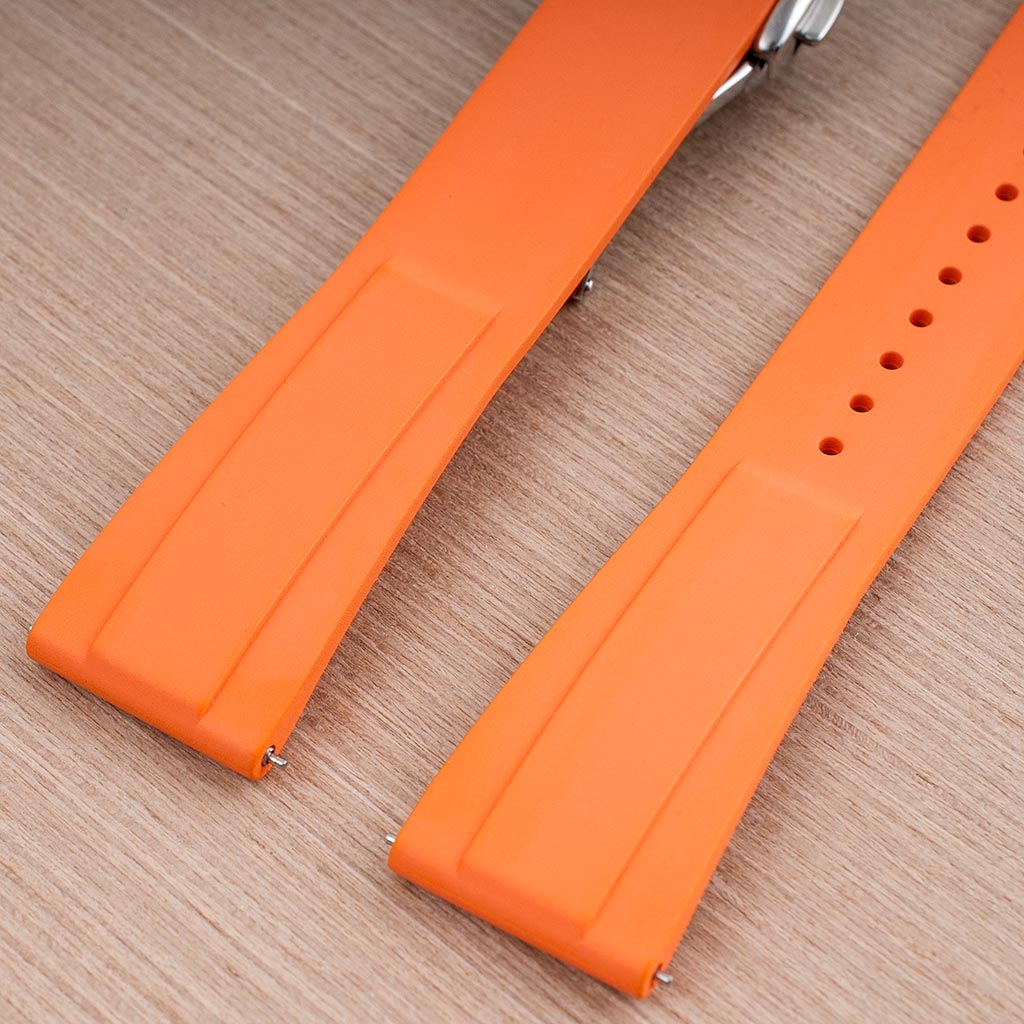 Deployant FKM Rubber Quick Release Watch Straps