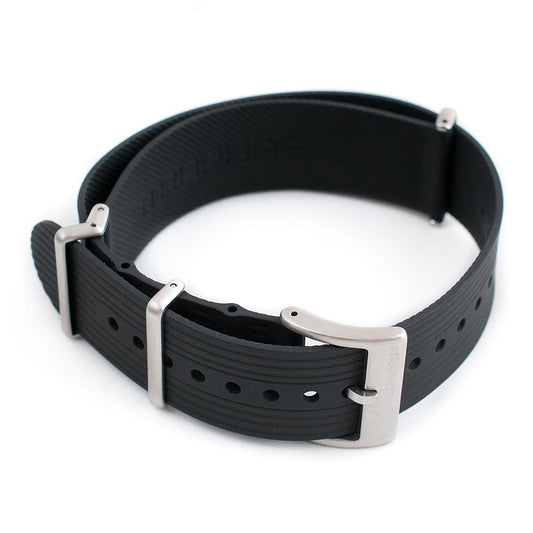 Ribbed Pass-Through FKM Rubber Watch Straps