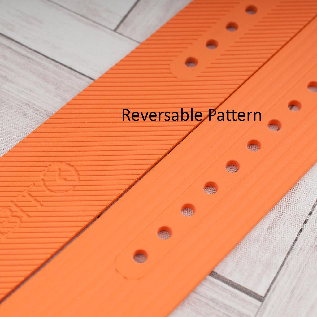 Ribbed Pass-Through FKM Rubber Watch Straps