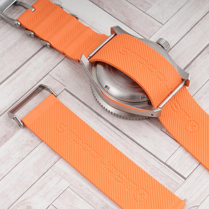 Ribbed Pass-Through FKM Rubber Watch Straps