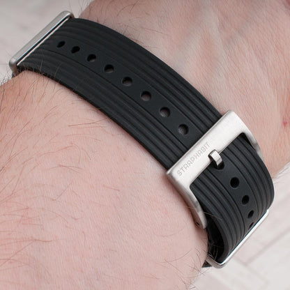 Ribbed Pass-Through FKM Rubber Watch Straps