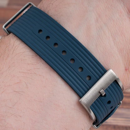 Ribbed Pass-Through FKM Rubber Watch Straps