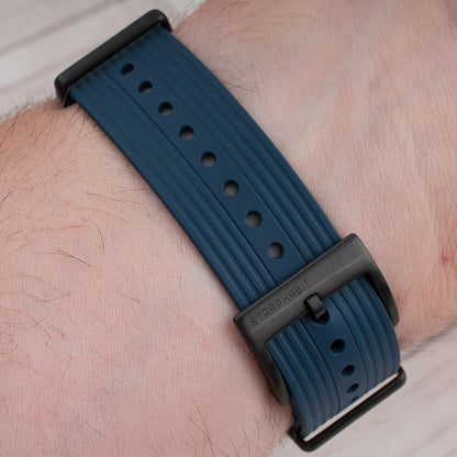 Ribbed Pass-Through FKM Rubber Watch Straps