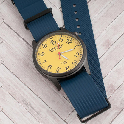 Ribbed Pass-Through FKM Rubber Watch Straps