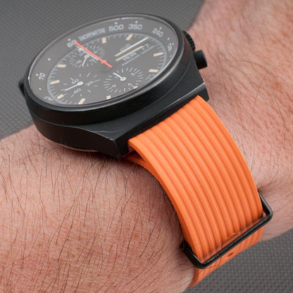 Ribbed Pass-Through FKM Rubber Watch Straps