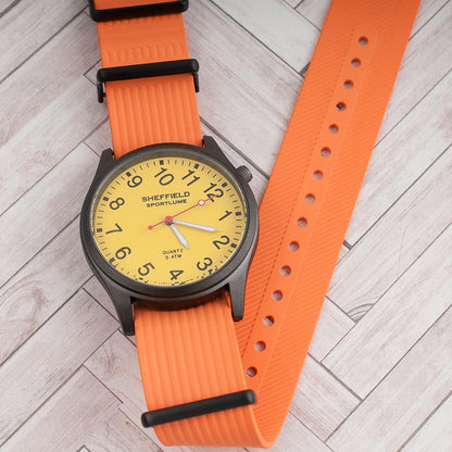 Ribbed Pass-Through FKM Rubber Watch Straps