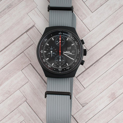 Ribbed Pass-Through FKM Rubber Watch Straps