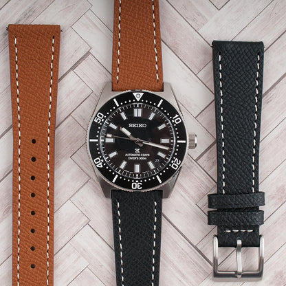 Full Grain Leather Epsom Style Quick Release Watch Straps