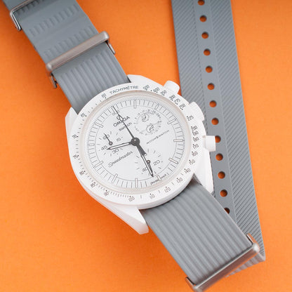 Ribbed Pass-Through FKM Rubber Watch Straps