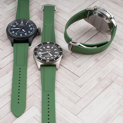 Deployant FKM Rubber Quick Release Watch Straps