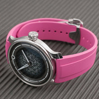 Brodinkee x StrapHabit Men Wear Pink 2024 Deployant FKM Rubber Watch Straps