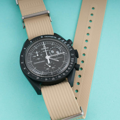 Ribbed Pass-Through FKM Rubber Watch Straps