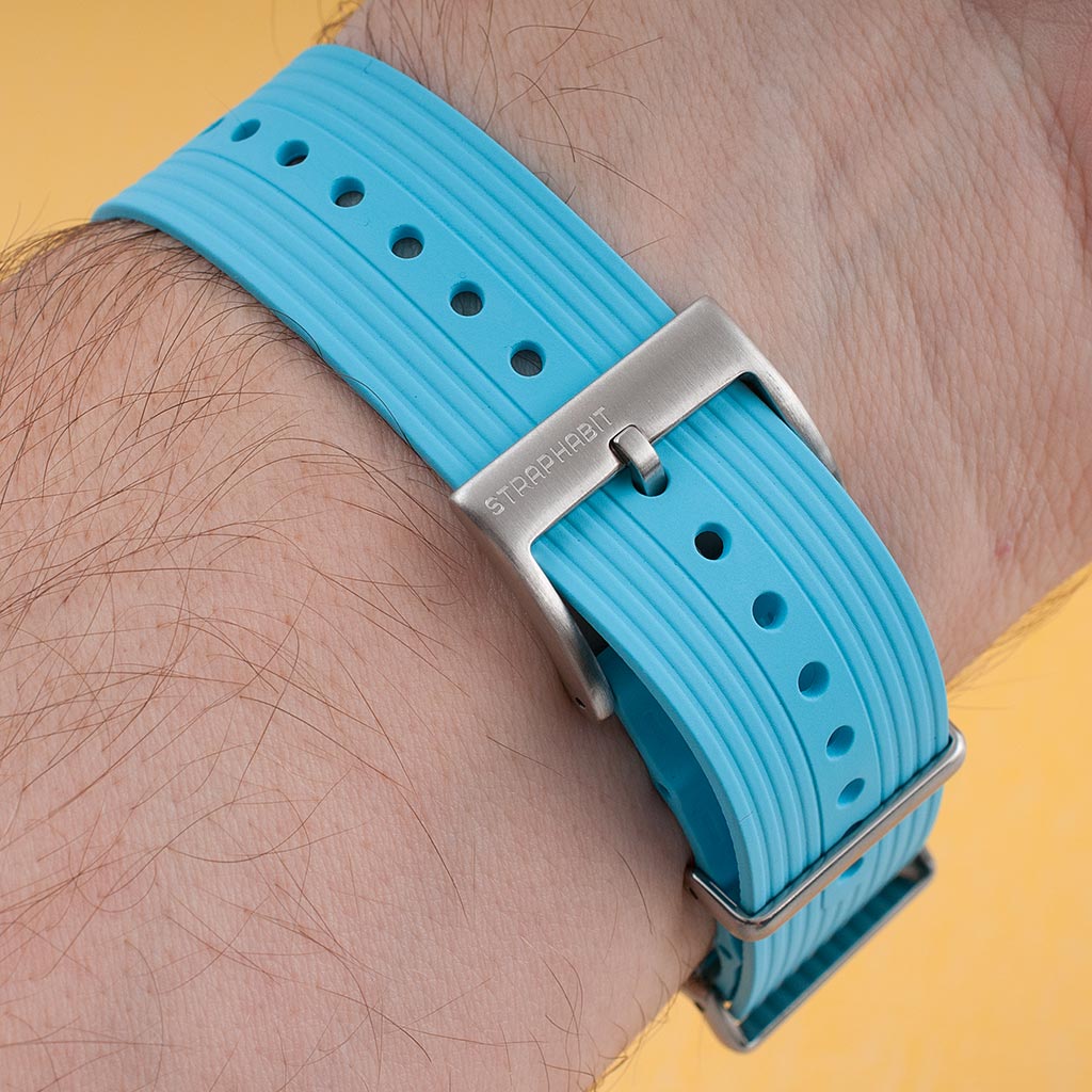 Ribbed Pass-Through FKM Rubber Watch Straps