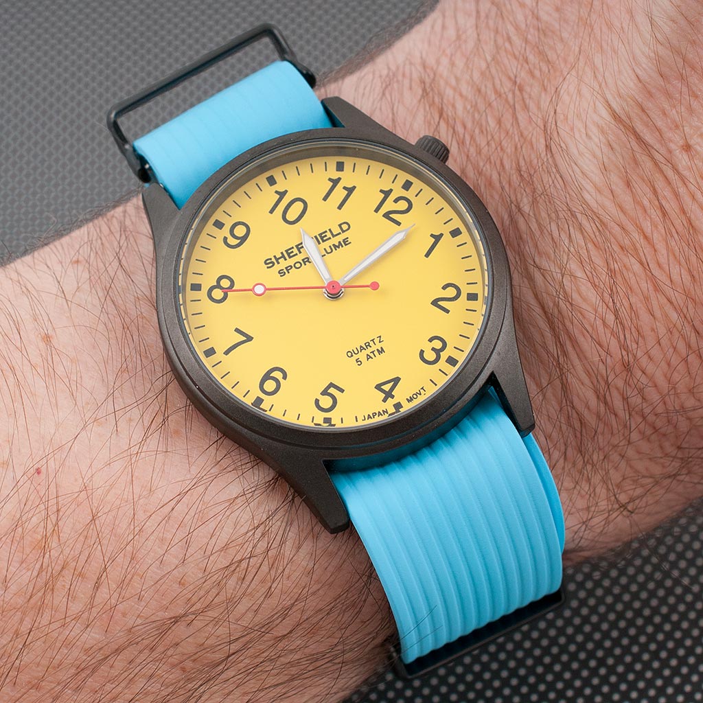 Ribbed Pass-Through FKM Rubber Watch Straps