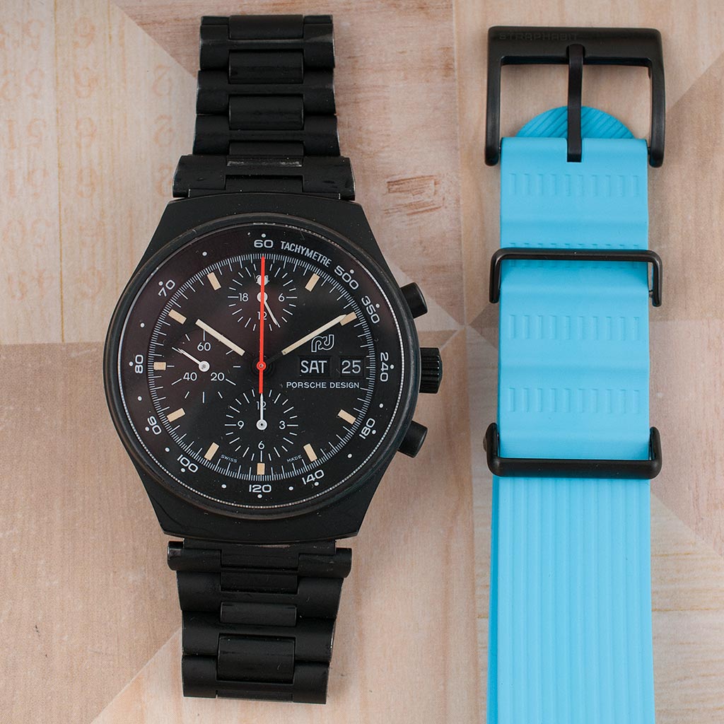 Ribbed Pass-Through FKM Rubber Watch Straps