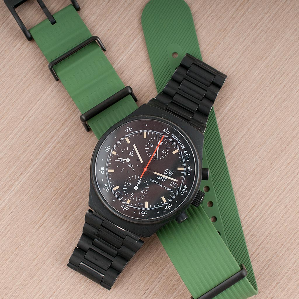 Ribbed Pass-Through FKM Rubber Watch Straps