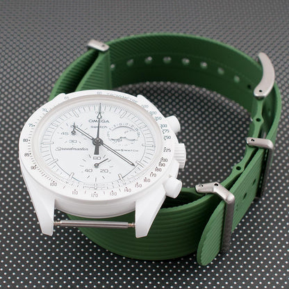 Ribbed Pass-Through FKM Rubber Watch Straps