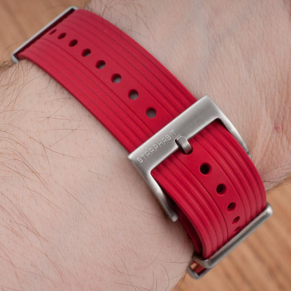 Ribbed Pass-Through FKM Rubber Watch Straps