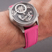 Brodinkee x StrapHabit Men Wear Pink 2025 Deployant Sailcloth Watch Straps