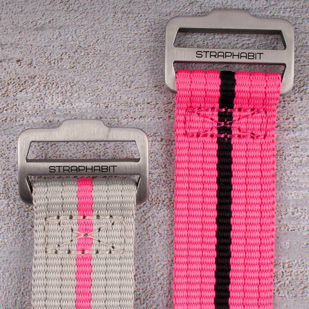 Brodinkee x StrapHabit Men Wear Pink 2026 Hook and Loop Single Pass Watch Straps