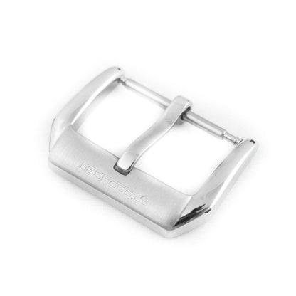 Silver steel watch buckle