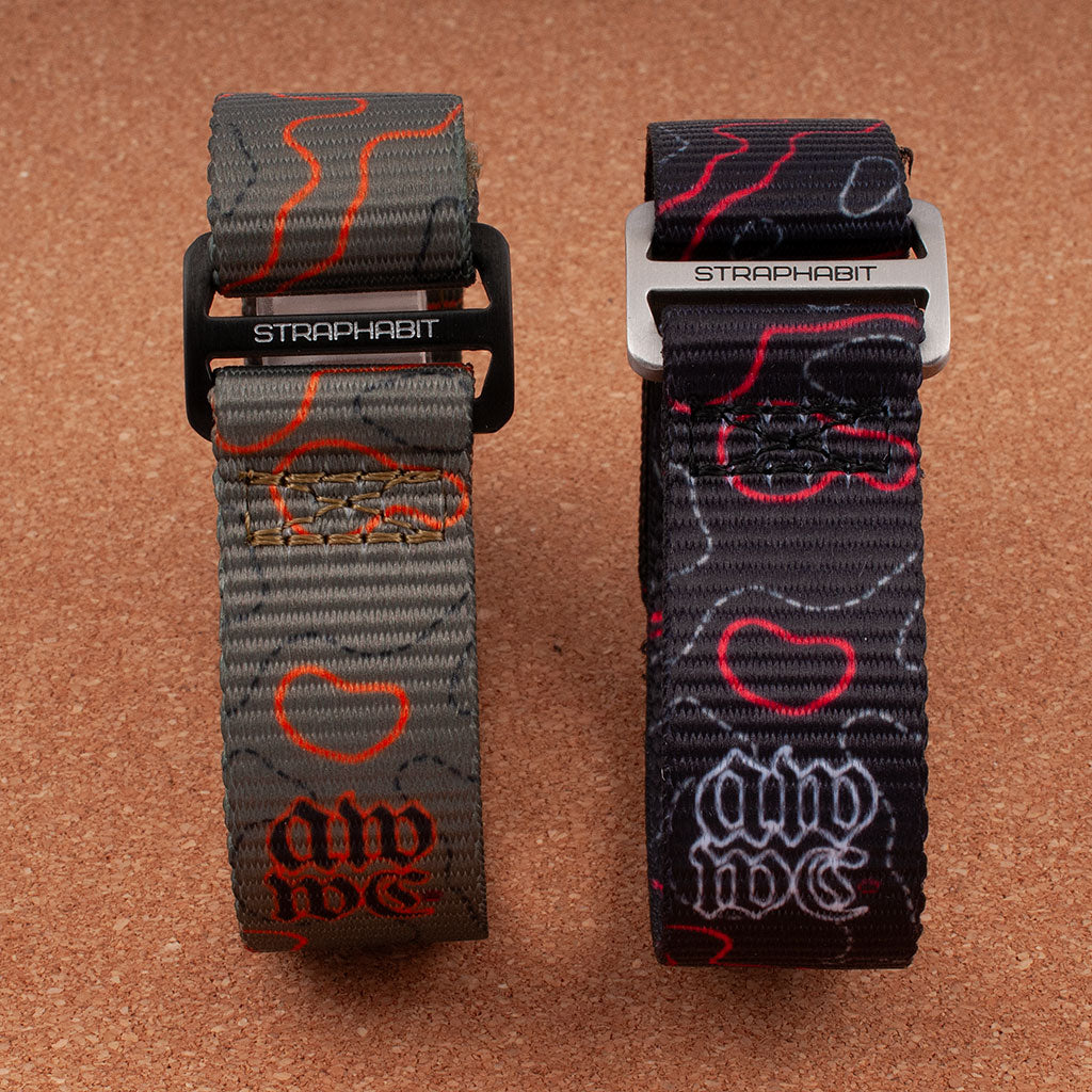 AWWC x StrapHabit Topo Hook and Loop Watch Straps