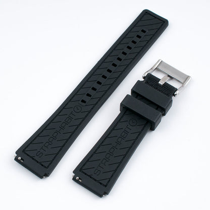 TQ18 Q Timex Replacement Watch Straps - Leather and FKM Rubber Hybrid Quick Release Watch Bands