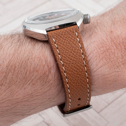 Full Grain Leather Epsom Style Quick Release Watch Straps