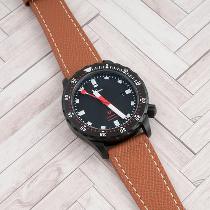 Full Grain Leather Epsom Style Quick Release Watch Straps