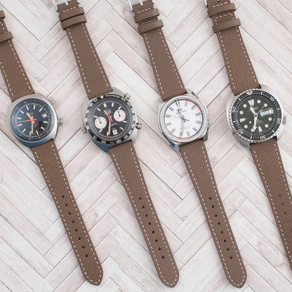 Full Grain Leather Epsom Style Quick Release Watch Straps