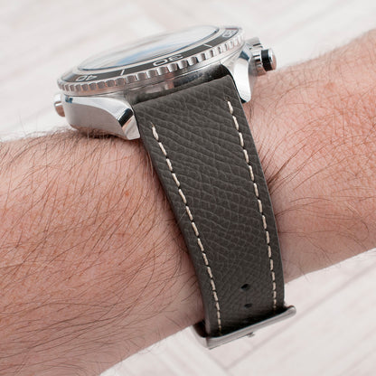 Full Grain Leather Epsom Style Quick Release Watch Straps