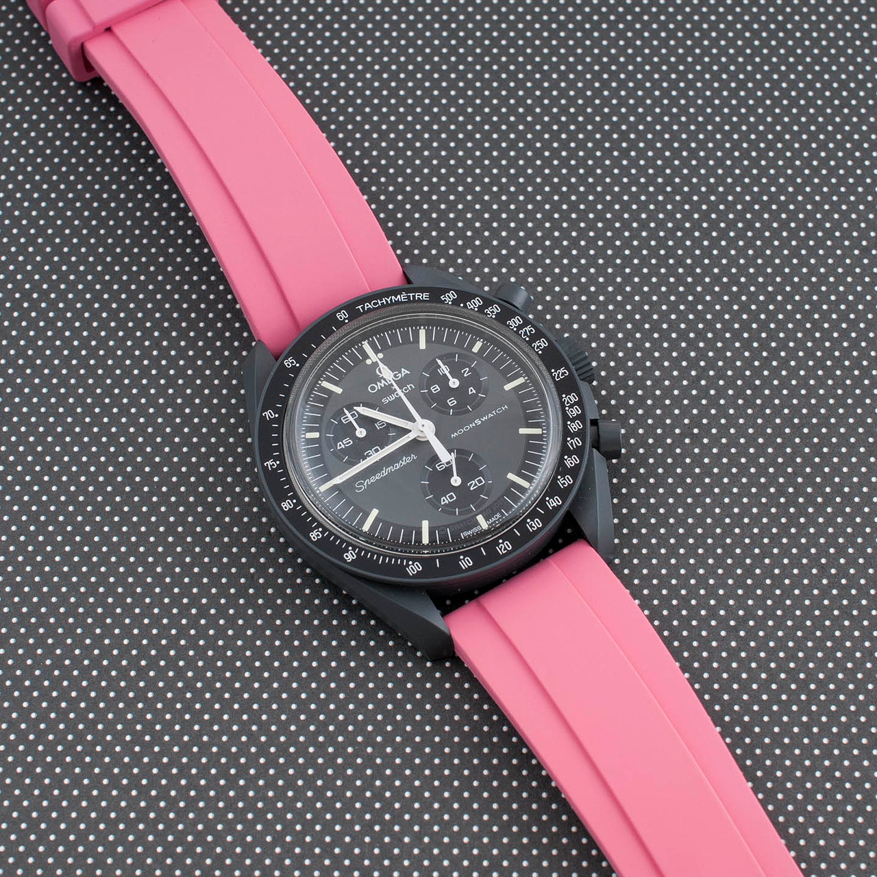 Brodinkee x StrapHabit Men Wear Pink 2023 Ridge FKM Rubber Quick Release Watch Straps