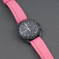 Brodinkee x StrapHabit Men Wear Pink 2023 Ridge FKM Rubber Quick Release Watch Straps