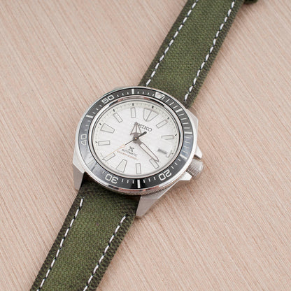 Distressed Canvas and Leather Quick Release Watch Straps