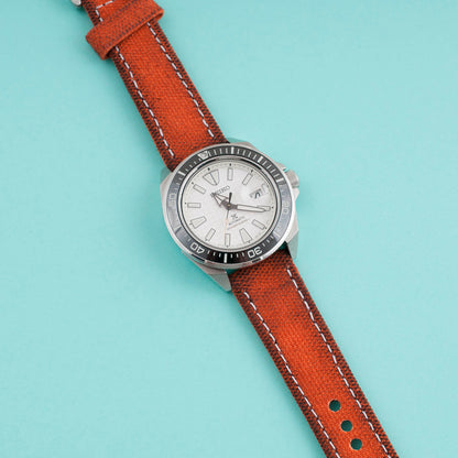 Distressed Canvas and Leather Quick Release Watch Straps